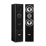 auna L766 - HiFi Boxen-Paar, Stand-Lautsprecher, Lautsprecher-Boxen, 3-Wege-Technik, Bassreflex, 20...