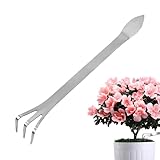 Wurzelharke | Kleine Garten Grabegabel | Griffiges Gartenwerkzeug für Umtopfen & Pflege Anfänger...