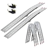 TRUTZHOLM 2 x Auffahrrampe klappbar 228 cm Traglast 680 kg Alu grau gelocht Motorradrampe