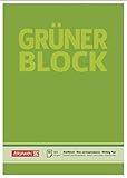 Baier & Schneider Brunnen 1052636 Briefblock / Schreibblock / Der grüne Block (A4, blanko, 50...