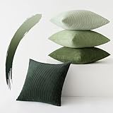 Slozzi 4er Set Kordsamt Kissenbezug Kissenbezüge Kissenhülle Sofakissen Dekokissenbezug...