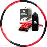 KIANA SPORTS® Hula Hoop Reifen Erwachsene [1,2 & 1,5 kg] – mit Tasche & Übungsplan –...