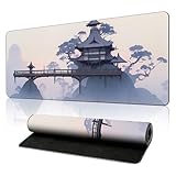 KZARYVEXIS Japanisches XXL Gaming Mauspad 800x300x3mm -Vernähte Kanten, Rutschfest & Wasserdicht -...