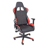 TPFLiving Premium XL Racing Stuhl Bürostuhl XL Gaming Stuhl Chefsessel Drehstuhl Fire -...