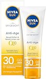 NIVEA SUN UV Gesicht Q10 Anti-Age Sonnenschutz mit LSF 30 (50 ml), feuchtigkeitsspendende...