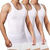 FALARY Sportunterhemden für Herren Unterhemd Herren Tank Top Herren Baumwolle Männer Tanktops...