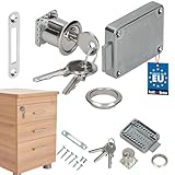 KOTARBAU® Möbelschloss Regulierbar 15 – 40 mm Links und Rechst Aufschraubschloss mit 3...