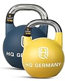 HQ Germany® Competition Kettlebell | 8-36kg | Sets | Edelstahl Griff | ±200g Gewichtstoleranz |...
