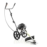 Wiltec 2in1 Benzin Motorsense 1,9 kW mit Rädern, Rasenschneider mit Rasentrimmer und Freischneider,...