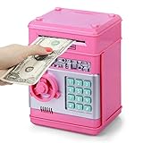 Highttoy Spardose Mädchen 3-12 Jahre,Elektronische Tresor Kinder Sparschwein mit Code ATM Savings...