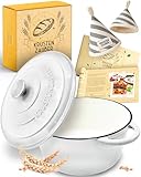 KRUSTENZAUBER Gusseisen Topf als Schmortopf mit Deckel - 26cm Emaille Topf als Gusseisen Bräter...