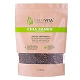 GreatVita Chia Samen 1kg – Naturbelassen, reich an Omega-3 & Ballaststoffen | Ideal für...