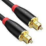 Syncwire Optisches Kabel 1,8m Digital Audiokabel Toslink - [24K Vergoldet, High Fidelity] Digital...