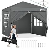 Sekey Pop Up Pavillon 3x3 Wasserdicht Stabil Winterfest, Faltpavillon 3 x 3 m, Camping Pavillion...
