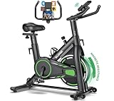 Heimtrainer Fahrrad mit APP, SLUNSE Hometrainer Ergometer mit LCD-Monitor, Leises Magnetisch...