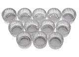 Vohocandle Klare Teelichthalter Glas Set mit 12, Teelichtgläser Vintage für Tischdekoration,...