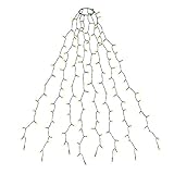 SALCAR 2m Christbaumbeleuchtung mit Ring und 8 Girlanden, 280er LED Überwurf Lichterkette...