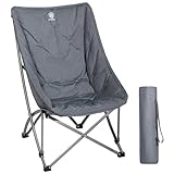 EVER ADVANCED Luxus Campingstuhl Faltbar 6CM Gepolstert, Klappstuhl 120KG Belastbar Kleines...