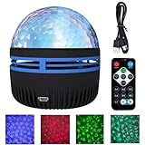 2-In-1-Nordlicht- Und Meereswellenprojektor | 7 Lichteffekte Sternenlicht Projektor | LED Nordlicht...