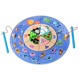 Magnetisches Fischspiel, Magnetfische | Lernspielset aus Holz aus Holz, Fischfangspiel,...