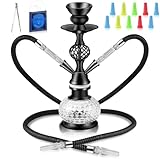 XPNLF Shisha Komplett set mit 2 Schläuchen,12''Shisha Kit mit...