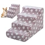 Hundetreppe Fürs Bett - Katzentreppe für Fahrzeug Auto Autositz | Waschbare Tierstufen Für...