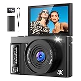 Digitalkamera 4K 64MP Kamera Fotokamera: Digital Kamera für Vlog - Digital Camera mit Autofokus -...