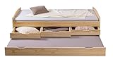 Inter Link - Funktionsbett - Kinderbett - Einzelbett mit Stauraum - Bett mit Schubladen - 2...