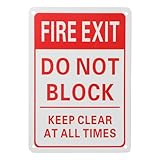 Gatuida Notausgang – Sicherheitsschild „ Nicht Blockieren“ – Tür Frei Halten...