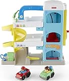 Fisher-Price FHG50 - Little People Parkhaus Spielset, mit bewegbarem Aufzug,Spielzeug ab 1 Jahr