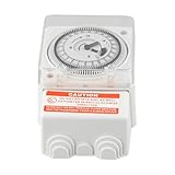BlissfulAbode Mechanischer Timer AC220V Analog Timer 24 Stunden 15 Minuten DIN-Schiene Zeitschaltuhr