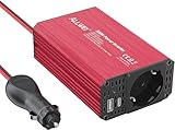 ALLWEI 300W Wechselrichter 12V auf 230V Spannungswandler, Stromwandler mit Typ-C & USB Anschluss,...