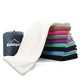 Mikrofaser Fleece Decke mit Schlafsackfunktion I Größe 185 x 150cm, 690 g I Microfaser Camping...