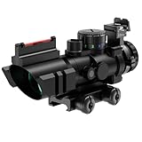 Fyland Prismenfernrohr-Zielfernrohr Rotpunktvisier 4x32 Rot Grün Blau, 4 fache Vergrößerung und...