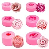 3D Silikonform Blumen, Silikon formen Set, 6 Silikon blume Formen, Seife Blume Forme, Kerzen Formen,...