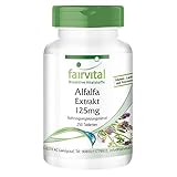 Alfalfa Tabletten - 125mg Alfalfa-Extrakt pro Tablette - Medicago sativa (Luzerne) - VEGAN - 250...
