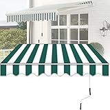 Manuell Einziehbare Markise, Gelenkarmmarkisen Ausziehbar, Gartenmarkise Sonnenschutz, mit Kurbel &...