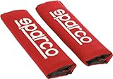 Sparco SPC1204RD Seat Belt Padding Protector Car Travel, 2 Units, Rosso