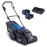 Scheppach Akku-Rasenmäher BC-MP380-X 20V Brushless Akkumäher | 38cm Schnittbreite | für 450-500...