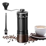 Handkaffeemühle mit 40 einstellbaren Einstellungen, mit hochpräziser Keramik-Kegelbürste für...