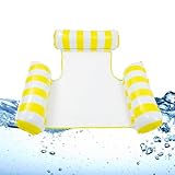 Luftmatratze Pool, Aufblasbarer Sessel, Wasserstuhl mit Rückenlehne und Armlehnen, Schwimmsitz,...