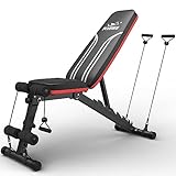 FLYBIRD Verstellbare Bank, Utility Gewicht Bank für Home Gym Ganzkörper-Workout, schnell klappbare...
