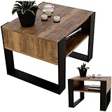 CraftPAK Wohnzimmer Tisch für Couch aus hochwertigem Holz, Stabiler & moderner Couchtisch mit...