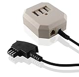 BestPlug 10 Meter Telefon Fax Kabel Adapter Verteiler Splitter Weiche | 1 TAE-F Stecker auf 1 TAE-F...