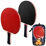 Diompirux Premium Tischtennis Schläger Set mit 2 Tischtennisschlägern, 3 Tischtennisbälle und...