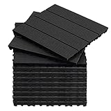 CCLIFE WPC Terrassendielen, Balkon Boden, Terrassenfliesen, Klickfliesen Terrasse, 30x30 cm,...