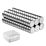 Sapphome Neodym Magnete,60 Pcs 6x3mm Extra Stark,Kleine,Mini Magnete für Magnettafel, Whiteboard...