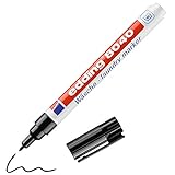 edding 8040 Wäschemarker - schwarz - 1 Stift - Rundspitze 1 mm - Textilstift waschmaschinenfest...