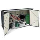 IDMarket - Gartenhaus aus Metall, abschließbar, multifunktional, zur Aufbewahrung von Fahrrädern,...