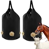 Heusack,Heusack für Pferde, Heutasche Futtersack mit Löchern, Polyester-Heusack, Platzsparend,...